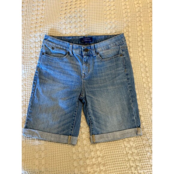 Talbots Shorts Simply Flattering 5 Pocket Size 4 + Stretch Cuffed Denim Walking - Picture 3 of 12